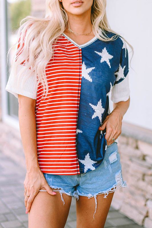 Stars and Stripes Knit Short Sleeve