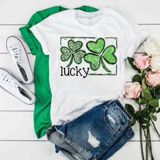 Double Clover Graphic Adult Tee