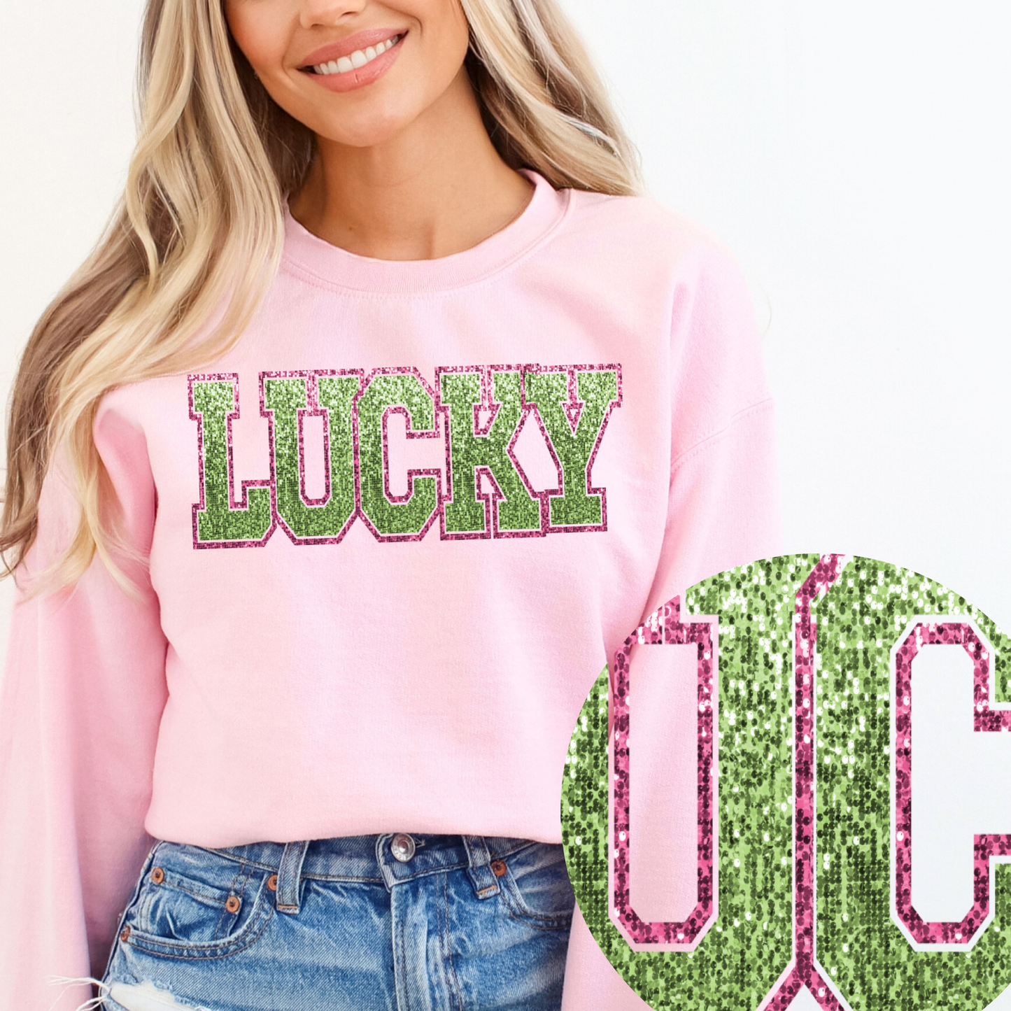 Sequin Lucky-EXCLUSIVE-Faux Sequins-Sweatshirt